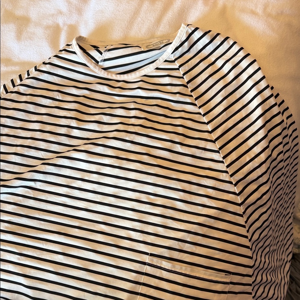 Striped Black and White Top